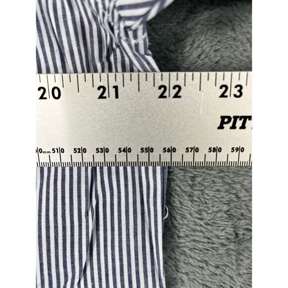 Men’s Quiksilver Medium Blue/White Striped Short-Sleeve Shirt NWT - Picture 9 of 11